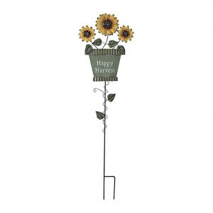 Metal Sunflower Garden Stake