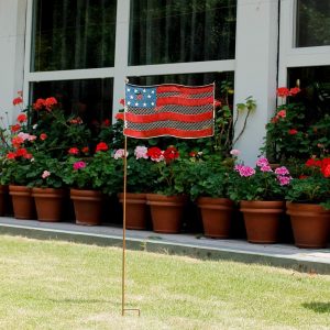 Metal American Flag Stake