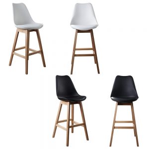 Bar Stools with PP Seat Set of 2