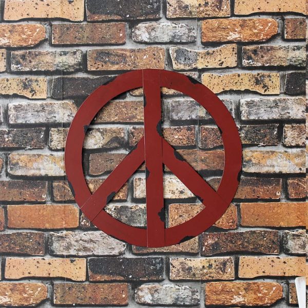 Metal Treasured Red Peace Sign