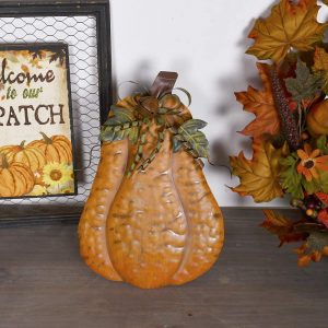 Metal Fall Pumpkin Decor