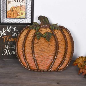 Metal Fall Pumpkin Decor