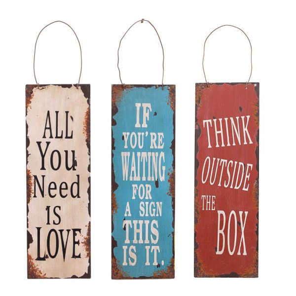 Metal Hanging Wall Sign