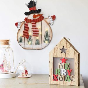 Wooden Snowman  Hanging Sign