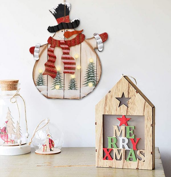 Wooden Snowman  Hanging Sign