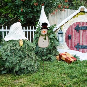 Christmas Snowman Garden Stake