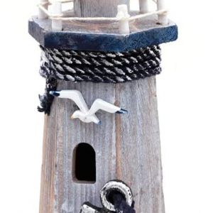 Wooden Lighthouse Decor, 10.25Inch