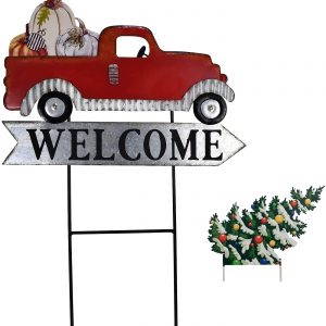 Rustic Truck Garden Stake Welcome Sign