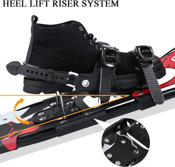 30 Inches Light Weight Snowshoes  with trekking Poles and Carrying Tote Bag - Image 4
