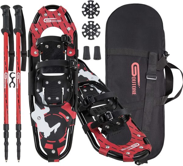 30 Inches Light Weight Snowshoes  with trekking Poles and Carrying Tote Bag