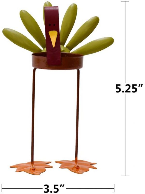 Candle Holder Thanksgiving Turkey Decorations Set of 3 - Image 7
