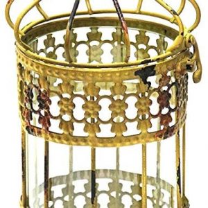 Vintage Birdcage Style Candle Lantern (Golden)