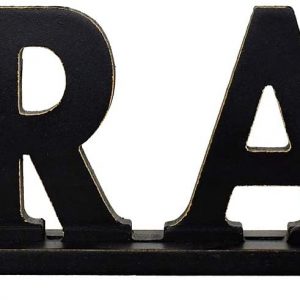 Rustic Wood Pray Sign  16.14" X 4.75"  (Black Pray Sign)