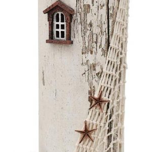 Wooden Lighthouse Decor with Light