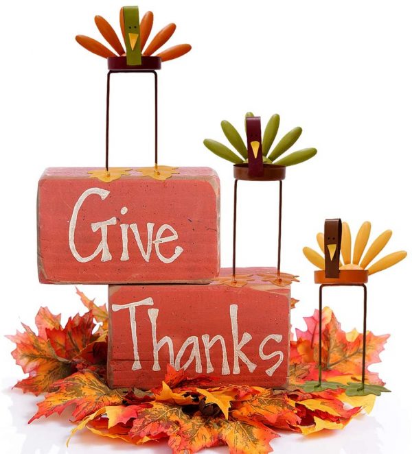 Candle Holder Thanksgiving Turkey Decorations Set of 3 - Image 5