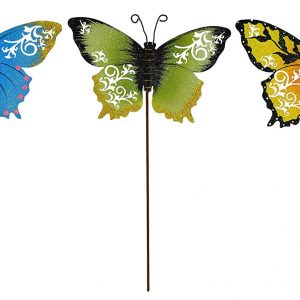 Butterfly Garden Stake Decorative Butterfly Yard Stake Set of 3