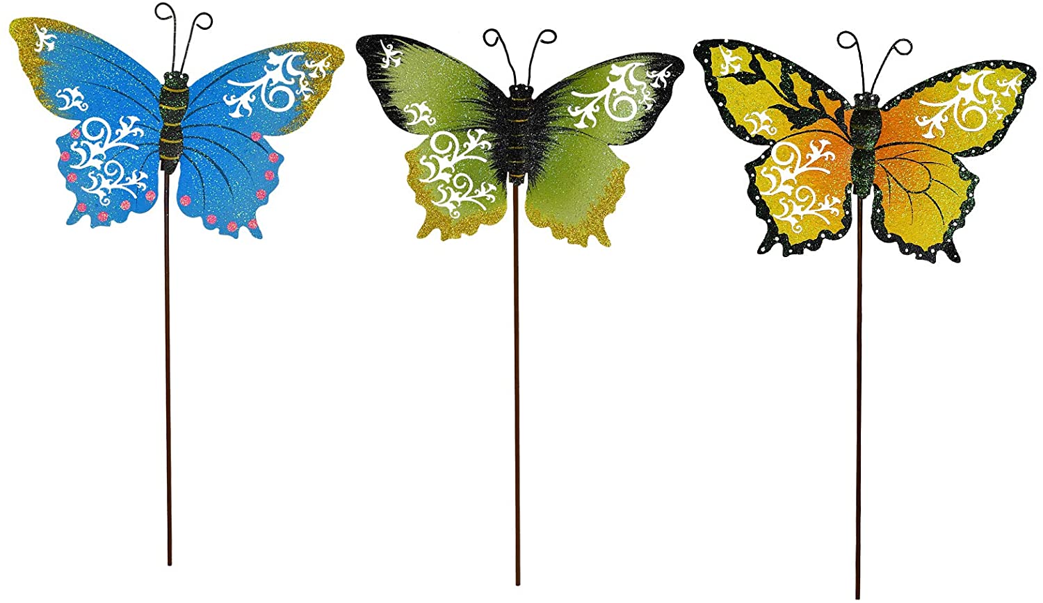 Butterfly Garden Stake Decorative Butterfly Yard Stake Set of 3, Cute ...