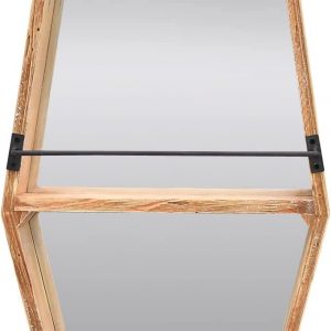 Farmhouse Wood Framed Wall Mirror  (13.78x28)