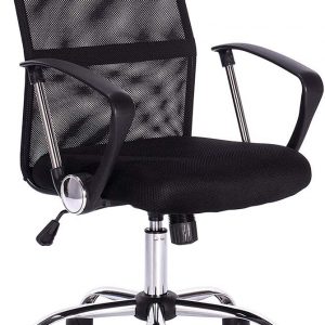 Ergonomic Office Chair Black Computer Desk Chair, Mid-Back Mesh Chair Swivel Task Chair with Armrests and Lumbar Support Executive Office Chair for Conference Home Office Chair