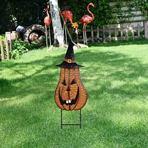 Metal Pumpkin Yard Sign Garden Stake