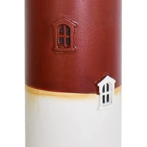 Wood Lighthouse Decor with Light (12.2" H)