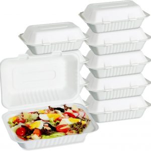 250 pack 9 x 6 Clamshell Take Out Food Containers