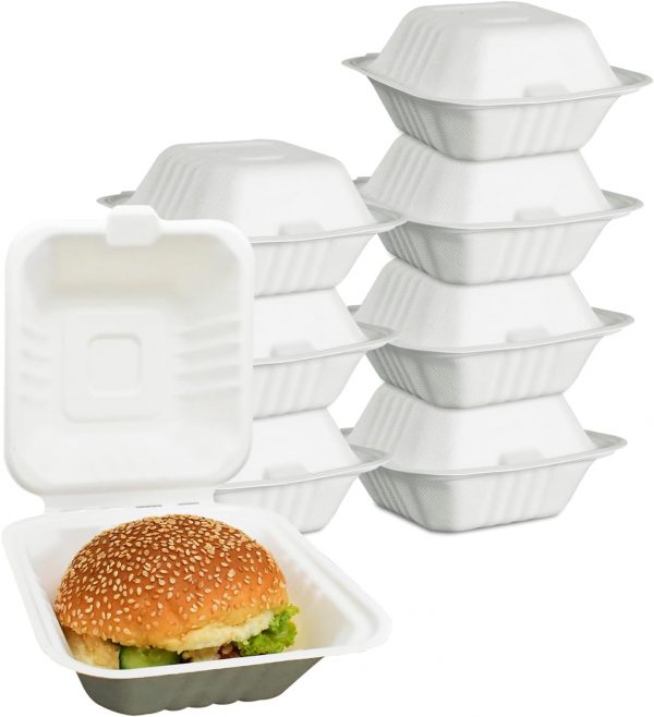 500 Pack Clamshell Take Out Food Containers