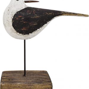 Wood Seagull Figurine Beach Home Decor