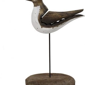 Wood Seagull Figurine Nautical Decoration