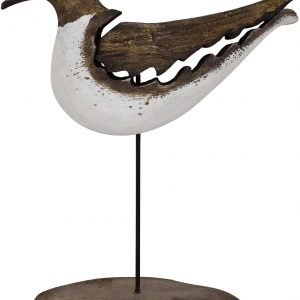 Wood Seagull Figurine Nautical Decoration