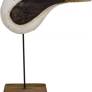 Wood Seagull Figurine Beach Home Decor