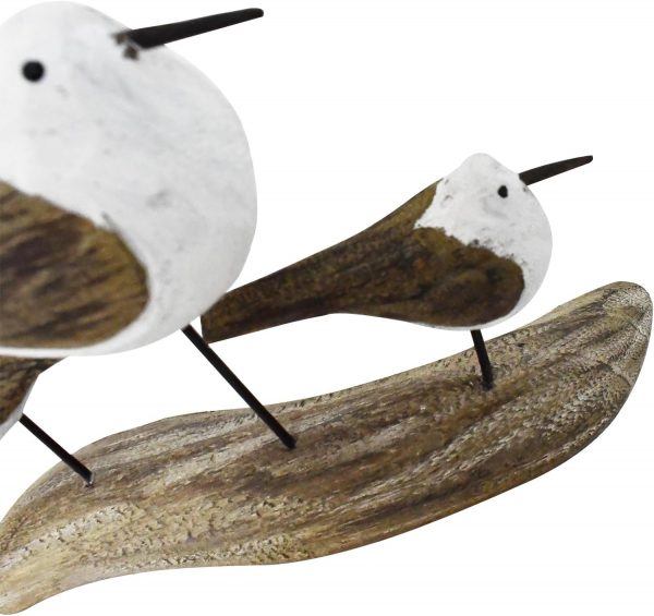Wood Seagull Figurine Beach Home Decor - Image 7