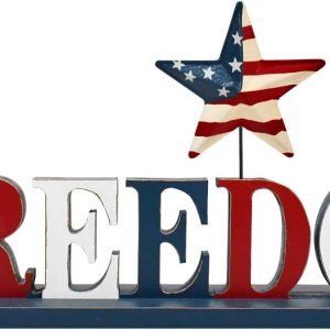 Patriotic Freedom Wooden Sign