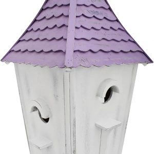 Wood Birdhouse PURPLE